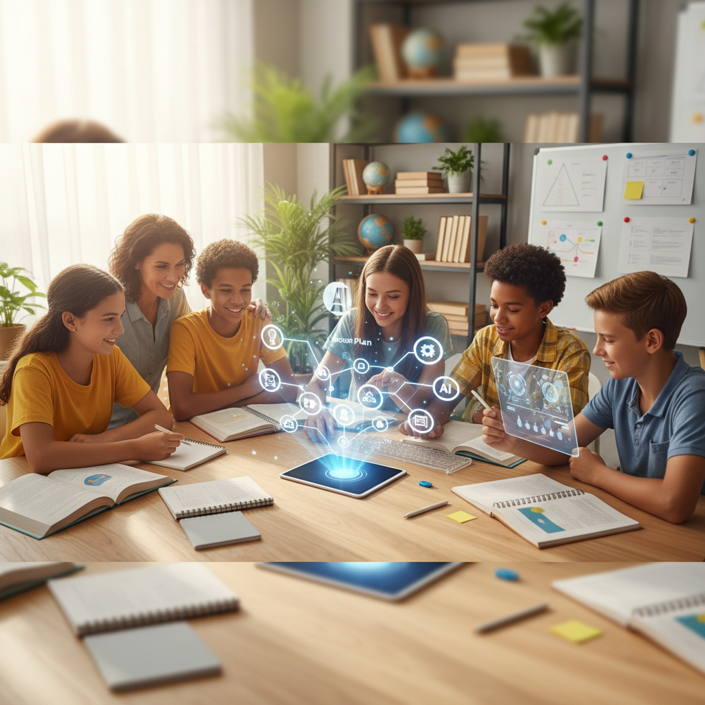 AI-generated illustration for: 7 Best AI Lesson Plan Generators for High School Teachers in 2026: A Comparative Guide