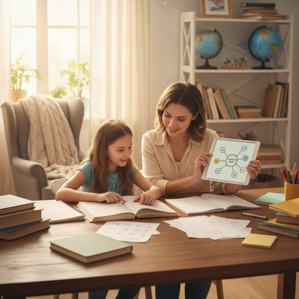 AI-generated illustration for: Find a Free Homeschool Curriculum That Actually Works