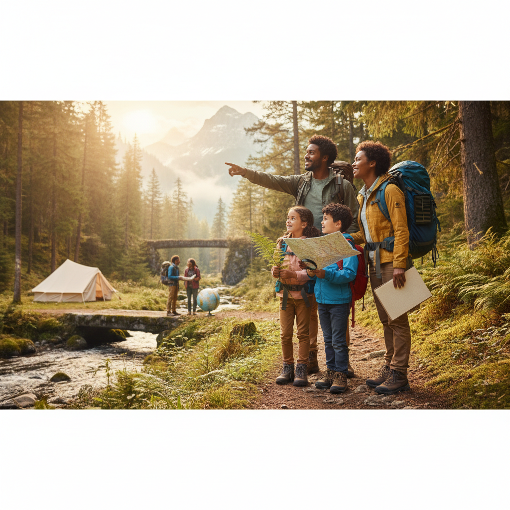 AI-generated illustration for: How to Travel with Kids: The Ultimate Guide to Stress-Free Family Adventures
